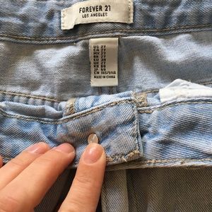 Forever 21 ripped oversized jeans